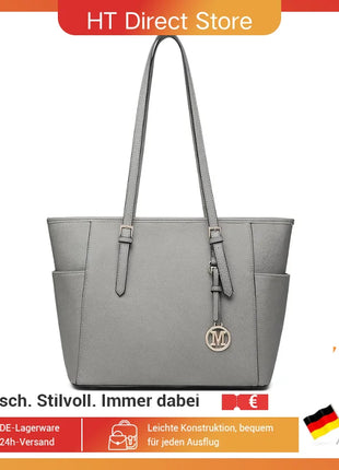 Miss Lulu Handbag DONNA, borsa shopper grande, borsa a tracolla con tracolla regolabile, versione migliorata