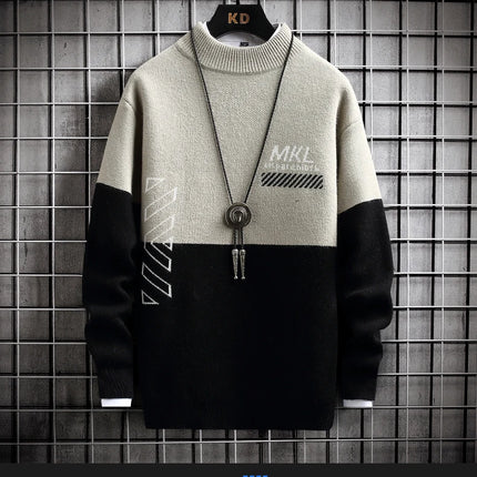 Fashion Sweater For Men Pullovers Men's Clothing Knit Men's Sweat-shirt Autumn Casual Hombre Warm Solid Spring Male Streetwear
