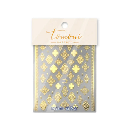 Thin and Tough Nail Stickers 3D Dark Gothic Impression Self Adhesive Nail Art Stickers European Letter Nail Decorations Stickers