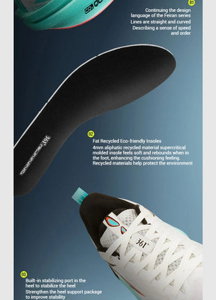 361 Degrees Flame 4.0 MIX Men Running Shoes Carbon Plate Racing Marathon Stable Rebound Wear-resistant Male Sneakers 672512204 PlatiNum