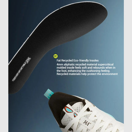 361 Degrees Flame 4.0 MIX Men Running Shoes Carbon Plate Racing Marathon Stable Rebound Wear-resistant Male Sneakers 672512204 PlatiNum