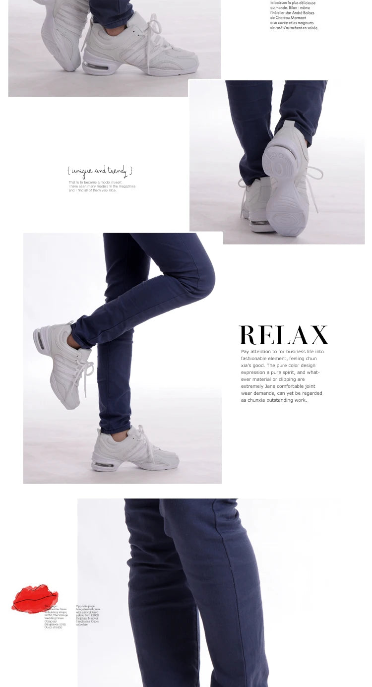 New Soft Outsole Breath Dance Shoes Women Sports Feature Dance Sneakers Jazz Hip Hop Shoes Woman Dancing Shoes Ladies Sneakers