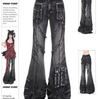 Jeans larghi cargo gotici neri da donna Y2K American High Street 2000S Harajuku Estetica Vintage Jeans Pantaloni Pantaloni Abbigliamento
