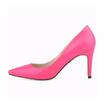 Décolleté da donna di grandi dimensioni Tacchi alti classici a punta Tacchi a spillo sexy da 9 cm Scarpe da festa di nozze rosse da donna eleganti e confortevoli platinumshop