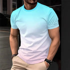T-shirt da uomo estive 2026 con stampa 3D a righe, firmate, streetwear oversize a manica corta, top casual sportivi per tutti i giorni