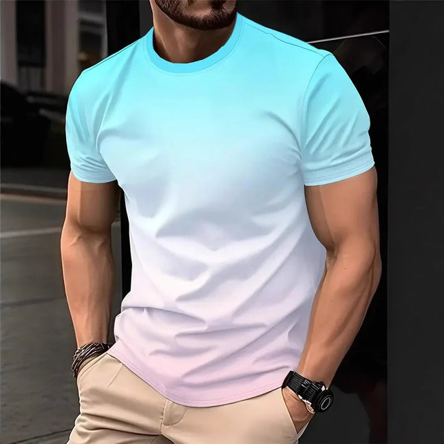T-shirt da uomo estive 2026 con stampa 3D a righe, firmate, streetwear oversize a manica corta, top casual sportivi per tutti i giorni