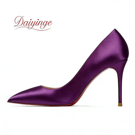 Tacchi Alti da Donna 2026 Nuova Tendenza Scarpe con Tacco a Spillo a Punta in Seta 12cm Sexy per Feste Matrimoni Scarpe di Lusso di Alta Qualità Firmate platinumshop
