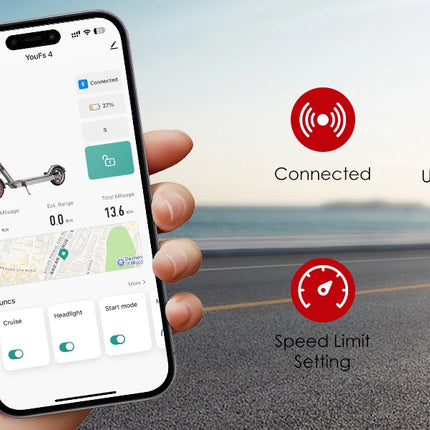 HiQiS D8 pro 350W Potente scooter elettrico Gamma 30KM Pneumatico solido da 8,5 pollici Monopattino elettrico 10.5Ah 30KM/H E-scooter