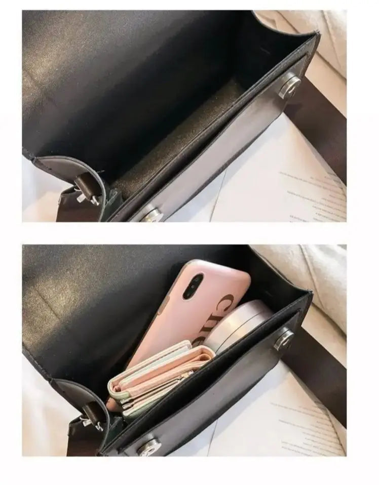 Classic Designer PU Leather Crossbody Bag for Women Travel Handle Handbag Fashion Shoulder Messenger Bag Ladies Small Flap Bag PlatiNum
