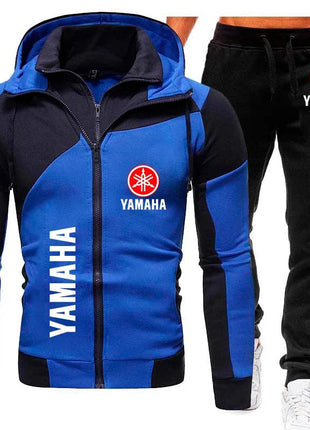Yamaha men's autumn and winter fashion sports suit, including zipper sweater and sports pants, provides comfort and casual style PlatiNum