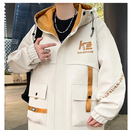 High Quality Men's Casual Hooded Jackets 2026 Spring Autumn Outdoor Coat Youth Streetwear Plus Size M-4XL Top Windproof Clothing