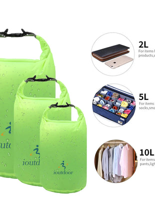 Sac étanche 2L5L10L/20L40L70L, sac étanche petit et léger pour kayak, natation, pêche, rafting, flottant