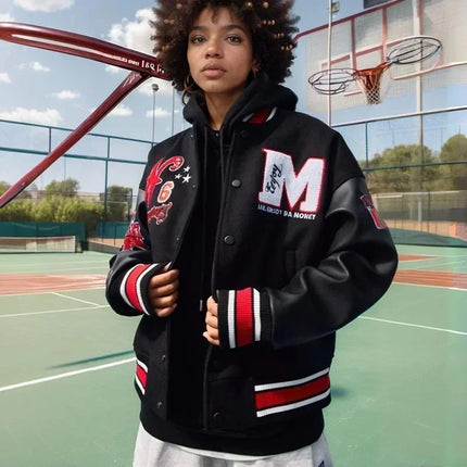 Streetwear Bomber Baseball Jacket Men Y2K Hip Hop Letter Embroidered Leather Retro Jacket Men Motorcycle Wear Zipper Coats Male