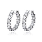 KNOBSPIN 2.6ct D Color Moissanite Earring 925 Sterling Sliver Plated White Gold Hoop Earring for Women Wedding Party Jewelry PlatiNum
