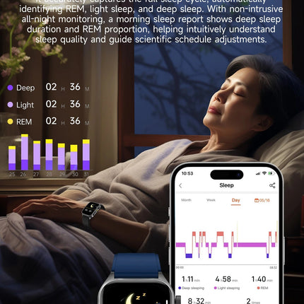 2025 Trattamento laser Tre Smartwatch alti 1.95 "Schermo curvo in zaffiro ECG + PPG Grasso nel sangue Acido urico Diagnosi salute Smartwatch platinumshop