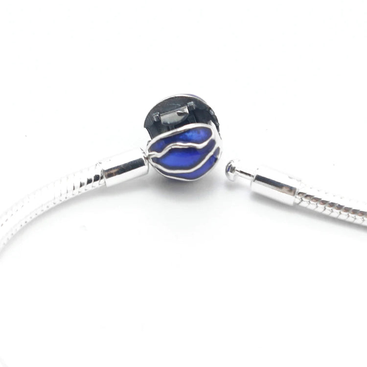 Bracciali Fai-da-Te in Argento Sterling 925 con Catena a Serpente e Cuore per Donne, Creazione di Gioielli Artigianali Eleganti PlatiNum