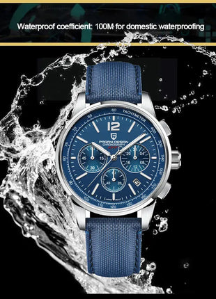 Orologio al Quarzo da Uomo Pagani Design VK63, 41MM, Vetro Zaffiro, Impermeabile 10 Bar, Sportivo, Reloj Hombre