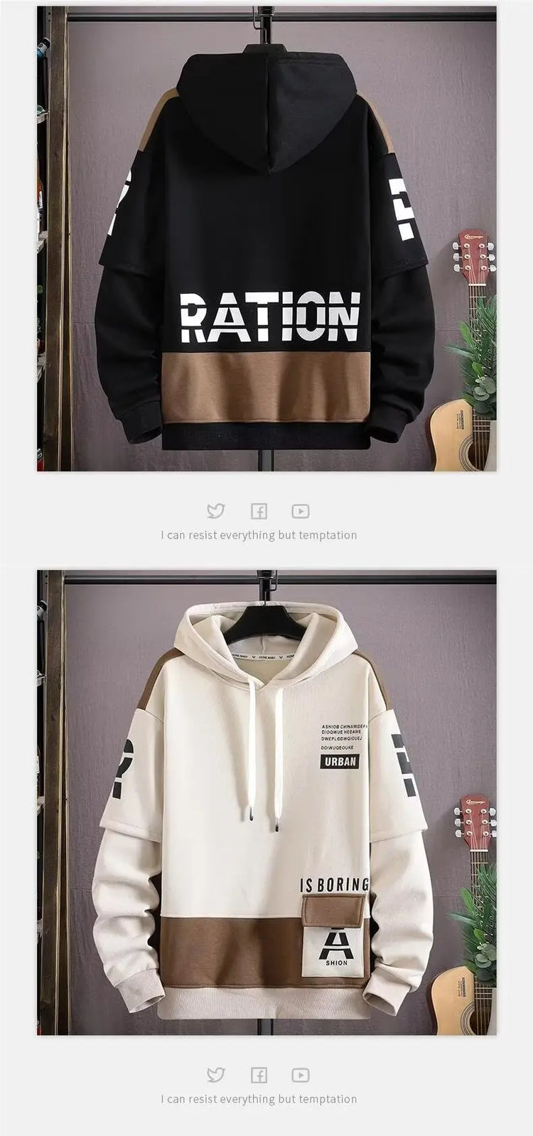 2022 Spring Autumn Men's Sets Print Tracksuit Men 2 Pieces Set Hoodies+Sweatpants Japan Fashion Men Clothing Jogging Sets Men