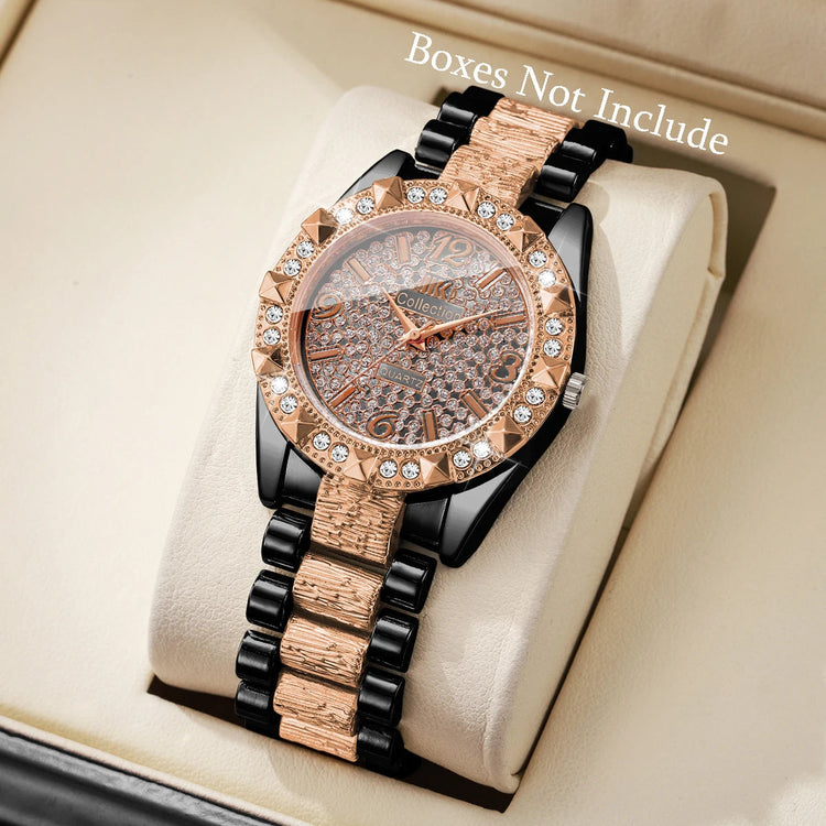 Orologi da donna con diamanti di lusso Orologio da polso al quarzo da donna con quadrante arabo alla moda Reloj Mujer Orologio da ragazza regalo (senza scatola) platinumshop