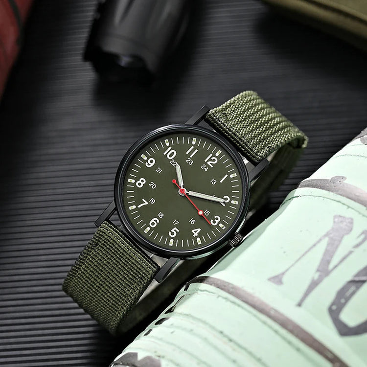 Orologio da polso sportivo al quarzo da polso da uomo con cinturino in Nylon luminoso orologi da polso resistenti agli urti platinumshop