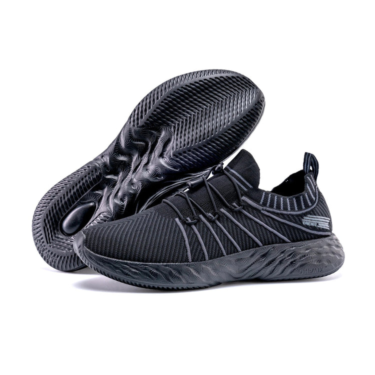ONEMIX Nuove scarpe da corsa nere per uomo Sneakers da allenamento traspiranti impermeabili Scarpe sportive da trekking antiscivolo per esterni da uomo PlatiNum