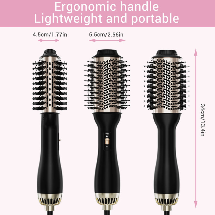Hair Dryer Brush Blow Dry Brush 60mm - One-Step Hot Air Styler and Hairdryer Fast Drying & Styling for Frizz-Free, Voluminous Blowouts, Anti-Frizz & Volume Boost for Smooth Bouncy Hair