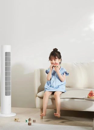 Ventilatore a Torre MIJIA Smart DC a Frequenza Variabile 2a Generazione, 150 °   Ventilatori oscillanti da terra per ambienti, 4 velocità, 3 modalità, versione CN con adattatore
