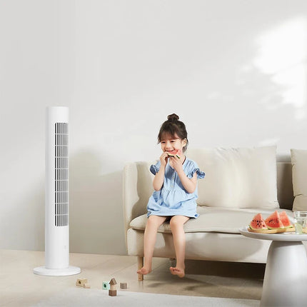 Ventilatore a Torre MIJIA Smart DC a Frequenza Variabile 2a Generazione, 150 °   Ventilatori oscillanti da terra per ambienti, 4 velocità, 3 modalità, versione CN con adattatore