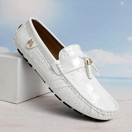 Scarpe da Uomo Casual in Pelle, Mocassini di Design, Slip-on, Scarpe da Guida e da Barca di Alta Qualità, Chaussure Homme, Taglie Grandi 35-48