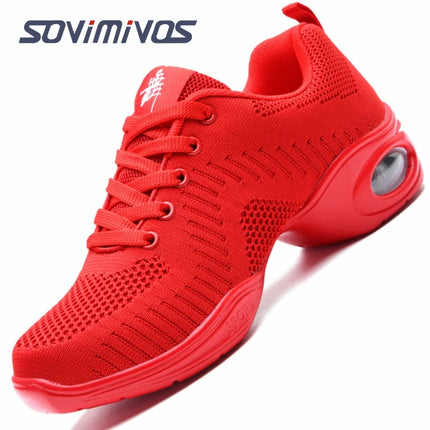 New Soft Outsole Breath Dance Shoes Women Sports Feature Dance Sneakers Jazz Hip Hop Shoes Woman Dancing Shoes Ladies Sneakers
