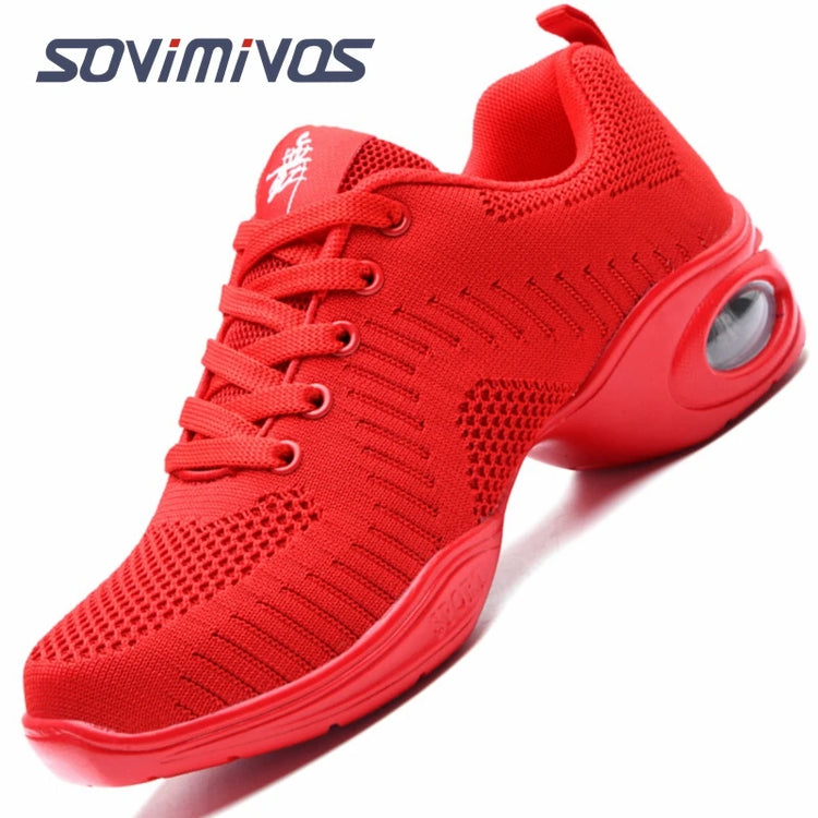 New Soft Outsole Breath Dance Shoes Women Sports Feature Dance Sneakers Jazz Hip Hop Shoes Woman Dancing Shoes Ladies Sneakers