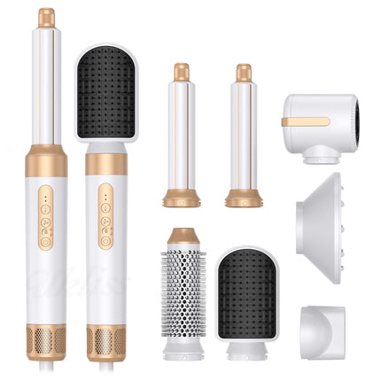 UKLISS 7 in 1 Hair Dryer Brush Set, Air Styler with Curling, Straightening, Volumising Attachments