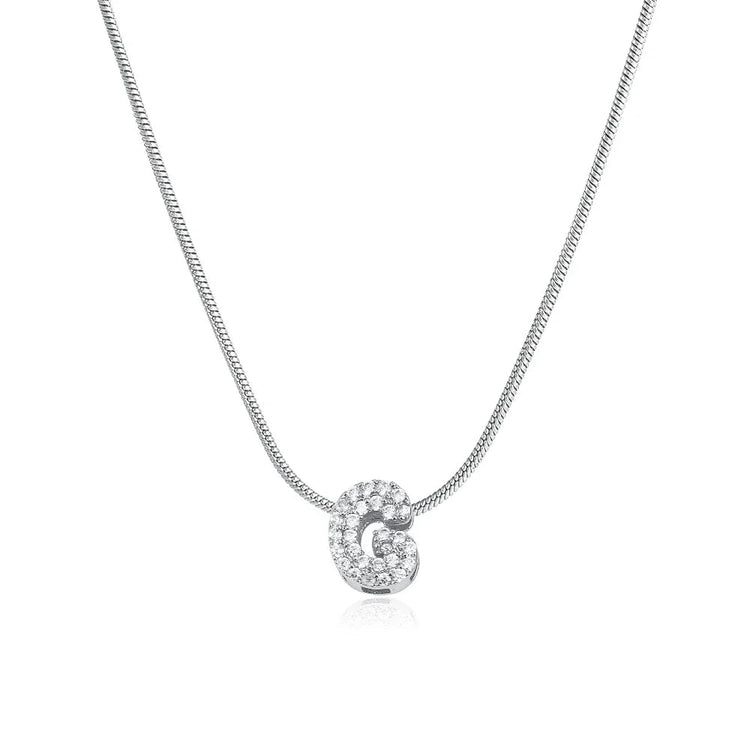 Fashion Tiny CZ Zircon Initial Alphabet Pendant Neckalce Gold Plated Stainless Steel A-Z Letter Necklaces Birthday Gifts Jewelry PlatiNum