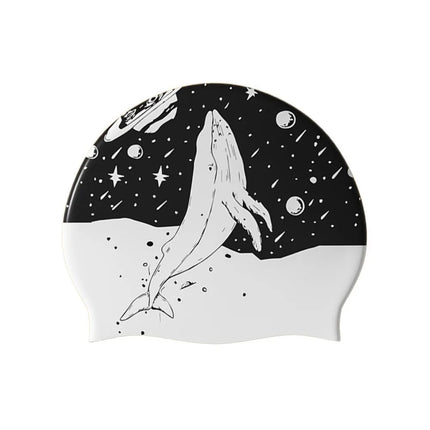 Cuffia da nuoto in silicone Attrezzatura per piscina Cappelli da nuoto impermeabili antiscivolo Protezione per le orecchie Cuffie da bagno elastiche Capelli lunghi Adulti