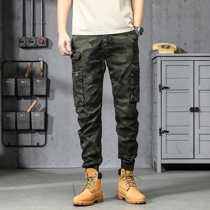 Spring Autumn Men Cargo Camouflage Pants Men Cotton Casual Breeche Bermuda Beach Jogger Pants Mens Trousers Male Dropshipping