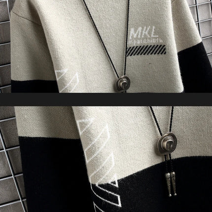 Fashion Sweater For Men Pullovers Men's Clothing Knit Men's Sweat-shirt Autumn Casual Hombre Warm Solid Spring Male Streetwear