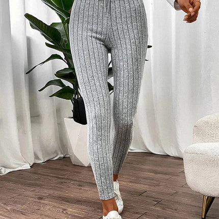 Casual Every Day Stretchy Women Drawstring Leggings High Waist Solid Color Breathable Sports Leggings Soft Comfortable Colthing PlatiNum