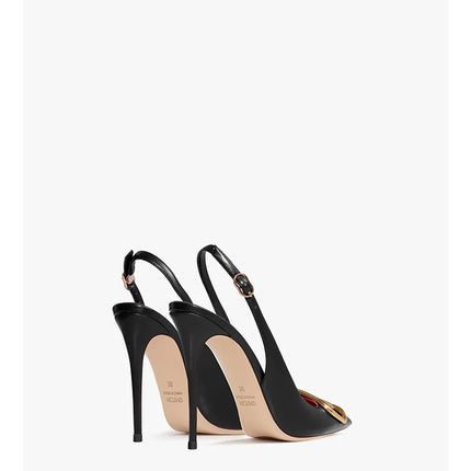 HLTINO Fahion Slingback Nero Comode Scarpe Estive da Donna Sandali con Tacco Alto 2025 Tendenza per Abito da Festa di Nozze