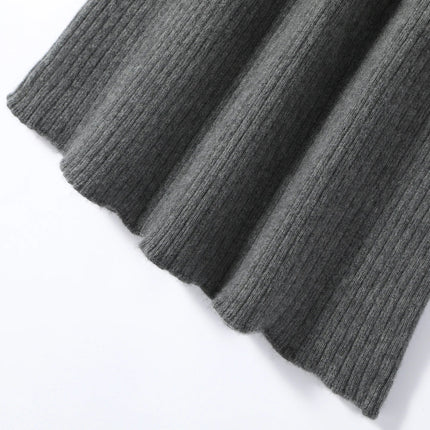 100% Cashmere Skirt Women's Clothes Over Knees Knitwear New Collection High Quality Autumn Winter Soft Warm Straight Long Skirt PlatiNum