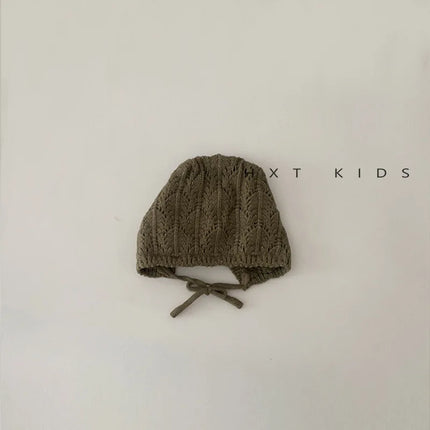 Moda retrò cava bambini cappelli lavorati a maglia fatti a mano all'uncinetto ragazze di fiori genitore-figlio cappello di cotone all'aperto 2024 autunno inverno berretti