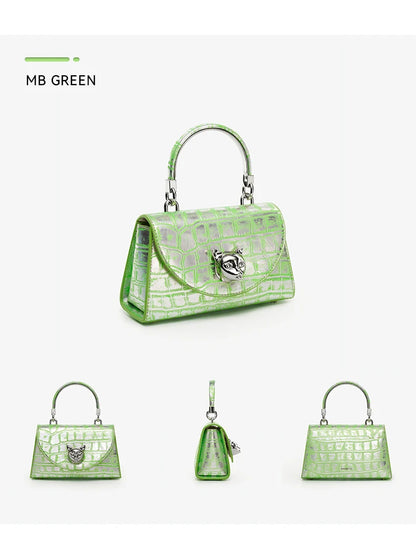 BAFELLI 2025 NUOVA BORSA DA DONNA DESIGNER ORIGINALE MARCA DI LUSSO CAT CASUAL STYLE TREND BORSA BORSA IN PELLE CROCODILE