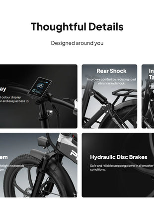 Bicicletta Elettrica Pieghevole PVY Z20 MAX con Sensore di Coppia, Doppia Batteria per Pendolarismo Urbano, E-bike a Pedalata Assistita con Autonomia di 25.6Ah
