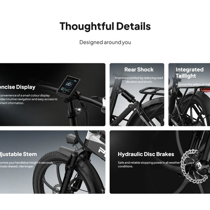 Bicicletta Elettrica Pieghevole PVY Z20 MAX con Sensore di Coppia, Doppia Batteria per Pendolarismo Urbano, E-bike a Pedalata Assistita con Autonomia di 25.6Ah