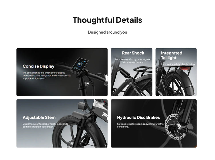 Bicicletta Elettrica Pieghevole PVY Z20 MAX con Sensore di Coppia, Doppia Batteria per Pendolarismo Urbano, E-bike a Pedalata Assistita con Autonomia di 25.6Ah