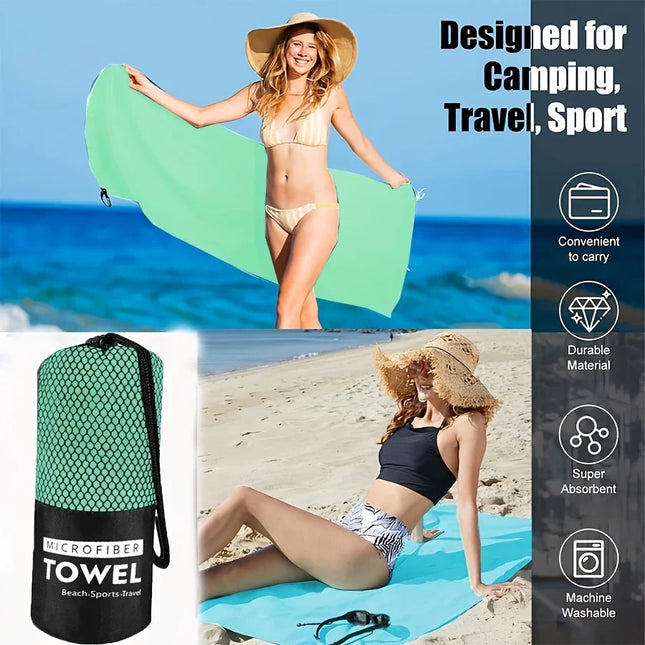 Super absorbent quick-drying soft travel towel for outdoor sports, can be used for travel, yoga, beach, bathing
