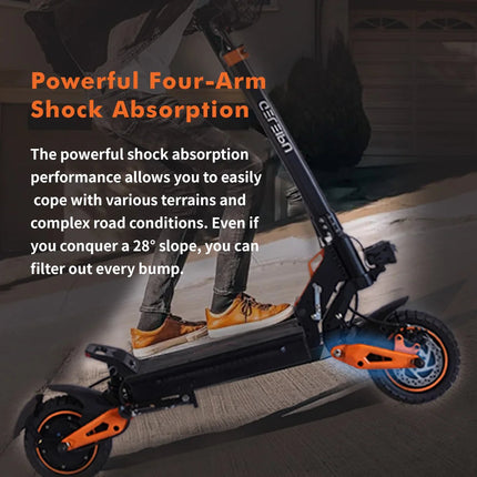 Monopattino Elettrico GELEIPU Z1 PRO per Adulti, Velocità Massima 65km/h, Doppio Motore 2400W, E-Scooter Potente platinumshop