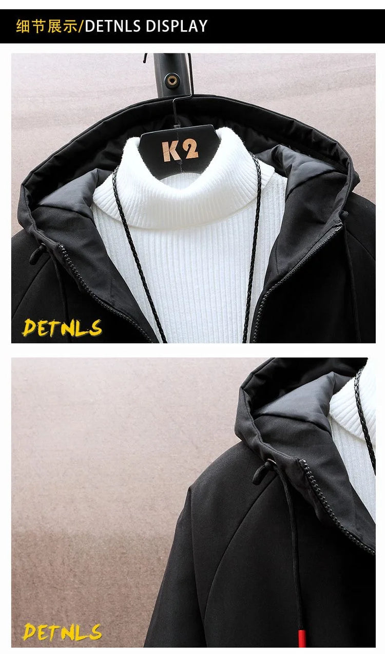 2023 Spring and Autumn New Fashion Hooded Tooling Jacket Men's Casual Loose Comfortable Waterproof High-Quality Large Size Coat
