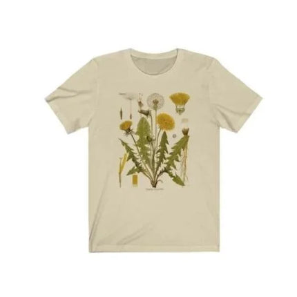 Dandelion Botanical Graphic T-Shirt Hiking Shirt Botanical Print T-Shirt Oversized Cotton Short Sleeve Top Women's Harajuku Clothing