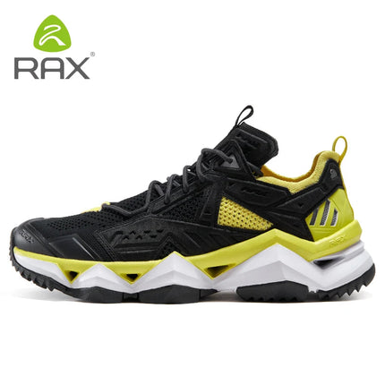 RAX Running Shoes Men&Women Outdoor Sport Shoes Breathable Lightweight Sneakers Air Mesh Upper Anti-slip Natural Rubber Outsole PlatiNum