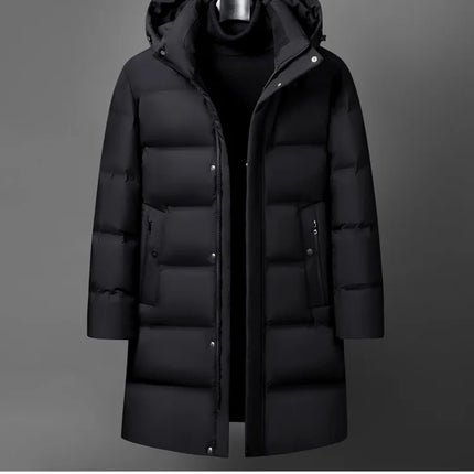 Canada Fashion Winter Jacket for Men Down Coat Parka Men's White Goose Down Jacket Collar Hooded Warm Thick Long Padding M-4XL